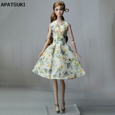 Green Countryside Floral Dress For 11.5" Doll Clothes Evening Dresses Outfits