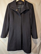 Sofia Cashmere  Dark Navy Blue Womens Knee Length Wool Blend Coat Sz. 4