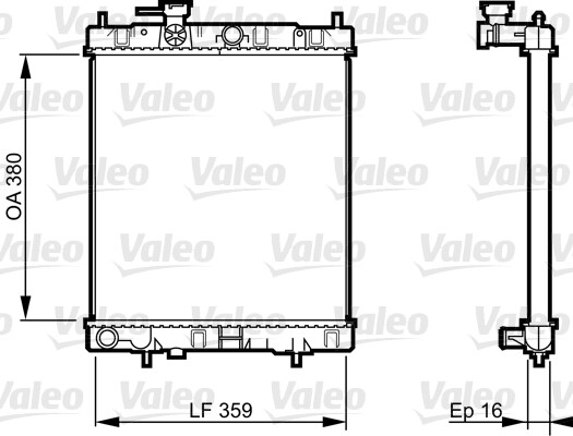 Radiateur refroidissement moteur Valeo 731287 pièce de rechange thermique pour automobile