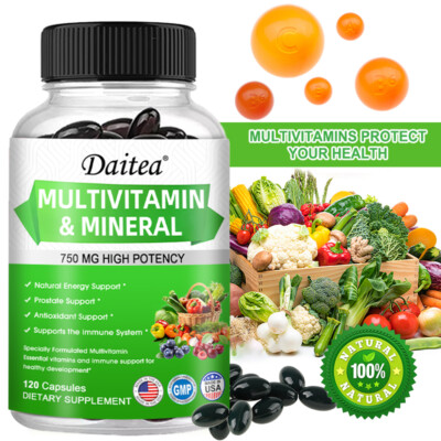 Multivitamin Mineral Capsules Antioxidant Boost Immune System - 120 Caps