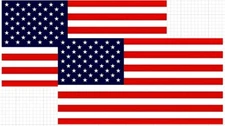 AMERICAN FLAG STICKER 4 x 2.5 inch twin pack