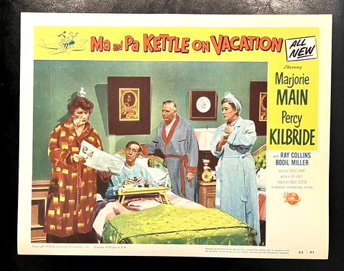 MA AND PA KETTLE ON VACATION 1953 ORIGINAL LOBBY CARD SET, MARJORIE MAIN - Picture 2 of 8