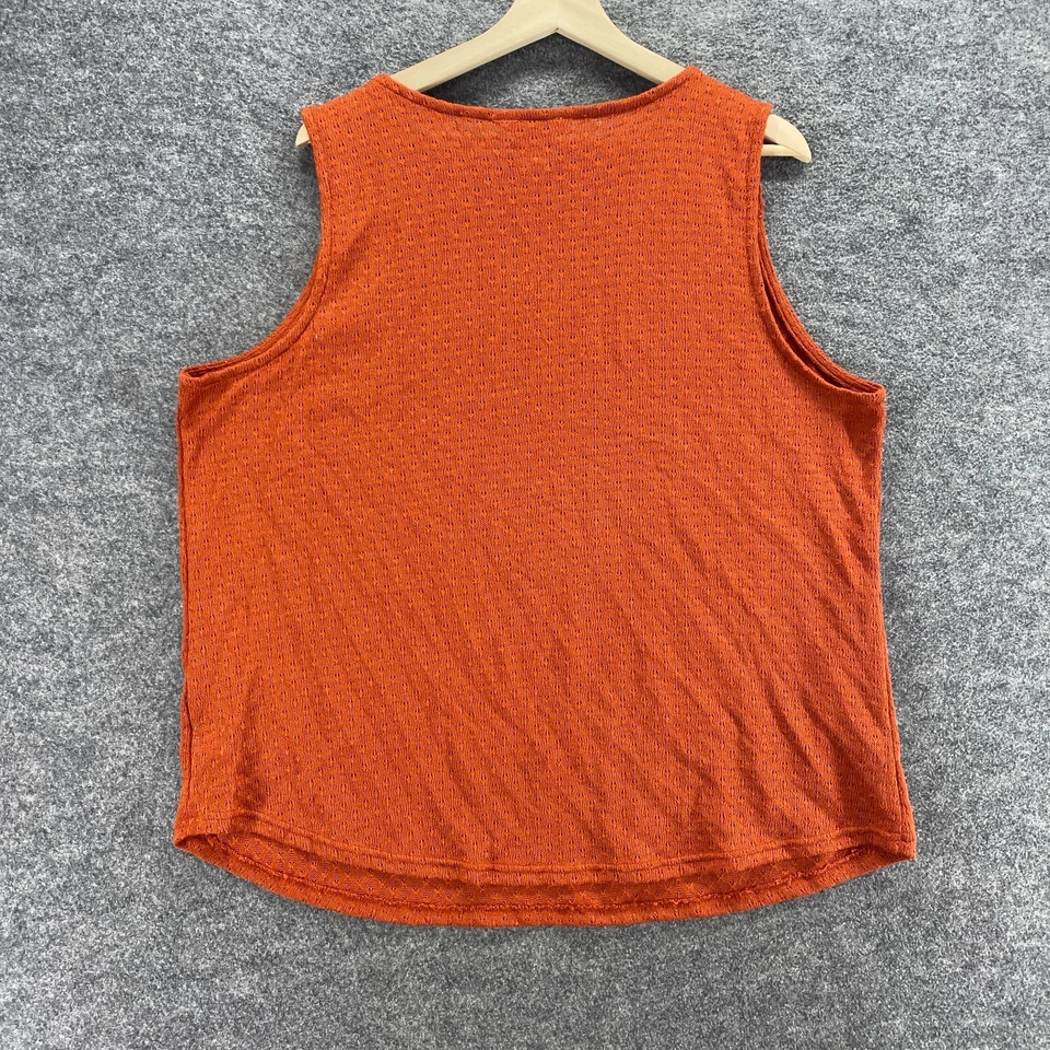 Camiseta sin mangas Liz Claiborne para mujer 2XL roja cuello en V sin mangas correa ancha pulóver informal Foto 2 de 4