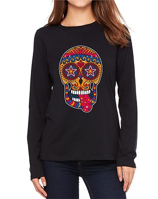 Velocitee Ladies Vest Colourful Holiday Sugar Skull W19210