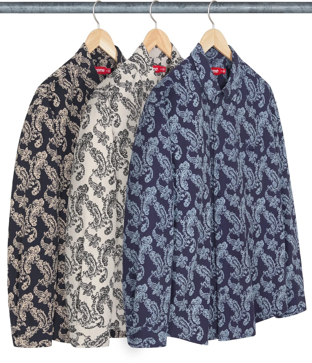 トップス supreme Paisley Flannel Shirt L black Supreme Paisley Flannel Shirt (FW24) - $148