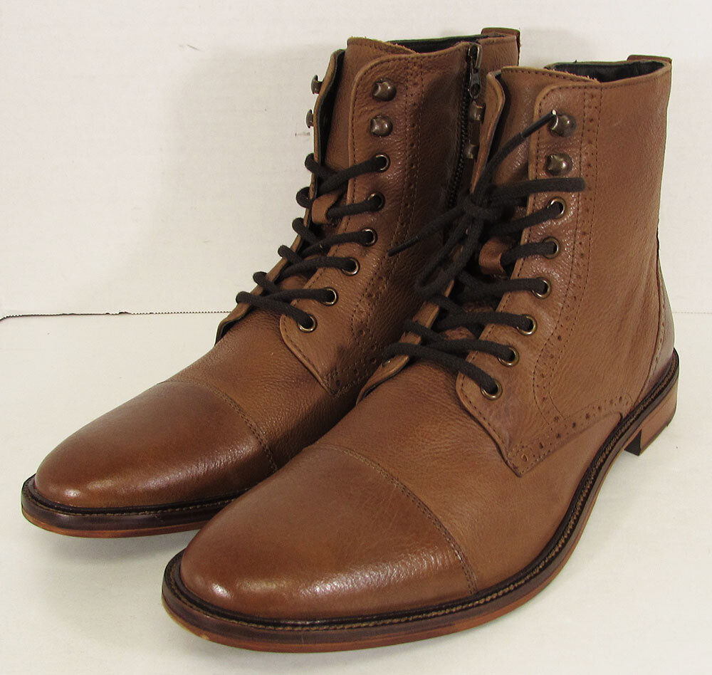 mens tan lace up boots
