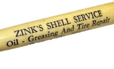 Vintage Orangeville Illinois Zink Shell Service Gas Oil Auto Tire Repair IL Pen