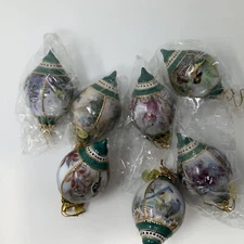 Bradford Editions LENA LIU Bird Ornaments 68747 set of 7 Vintage