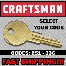 Craftsman Tool Box Key Cut to Your Code 251 - 336 Llaves Toolbox Keys