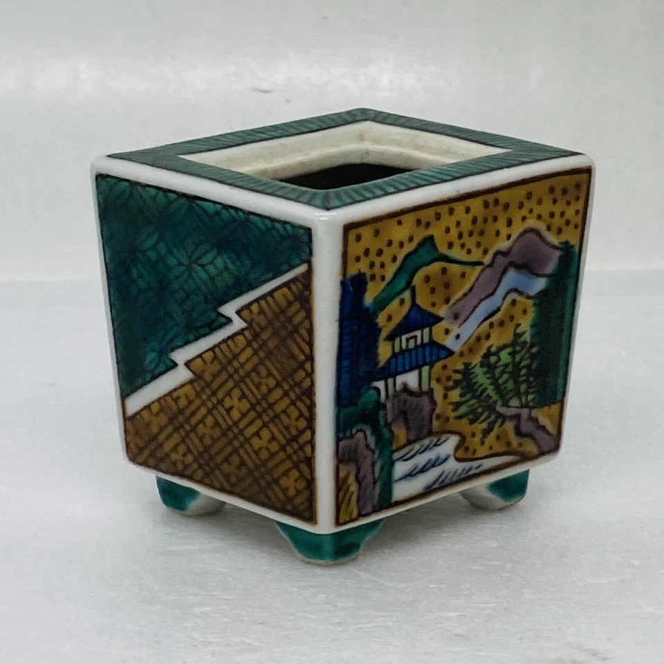 "Raro soporte de incienso de cerámica china de los años 50 de 2"" esmalte arte natural 22" Foto 2 de 4