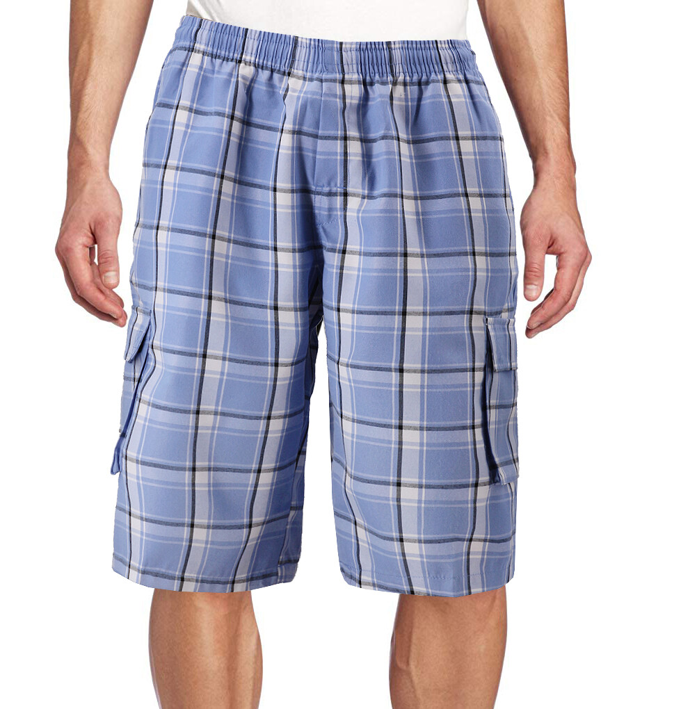 ウェア Luz e Sombra OAO PLAID NYLON SHORTS L Men's Plaid Checkered Multi Pocket Elastic Waist Lightweight