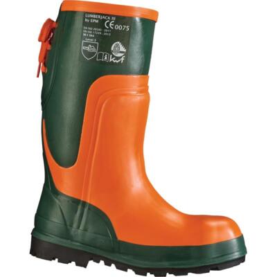 FELDTMANN Forstsicherheitsstiefel Ulme, extra breit oliv/orange Gr. 40 - 47