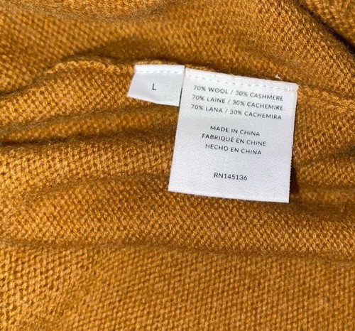 NADAAM Women's Large Wool & Cashmere Cowlneck Sweater in Caramel $395 ***READ*** - Picture 8 of 10