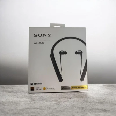 Sony Noise Cancelling Wireless Hinter Hals In Ear Kopfhörer Schwarz - Bild 1 von 4