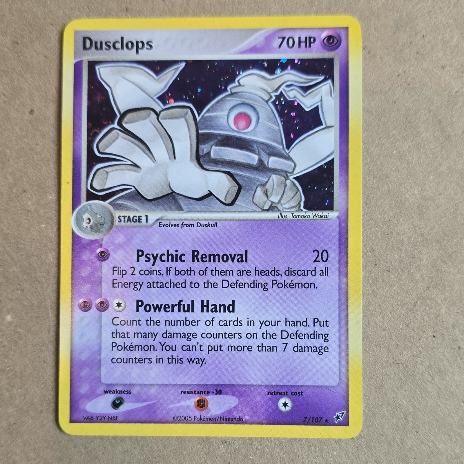 Pokémon Dusclops 7/107 Holo Rare EX Deoxys 2005 Card