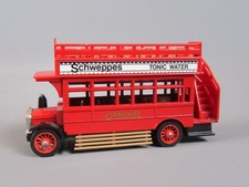 E140 Matchbox Y-23 UK AEC S Omnibus Double Decker 1922 Schweppes Londres 1:72