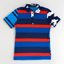 G/FORE Men s Performance Tech Spread Collar Stripe Polo - Medium NEW