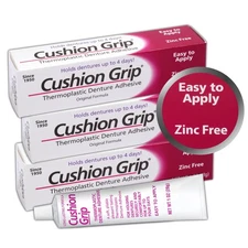 Cushion Grip Thermoplastic Denture Adhesive, 1 oz Pack of 3