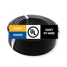 2000V PV Wire Tinned Stranded Copper - 8/10/12 AWG - Black/Red - 300 to 1000FT