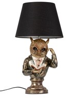 Formano Tischleuchte Eule Antik Gold 56 Cm Porzellan 779977 Lampe Leuchte