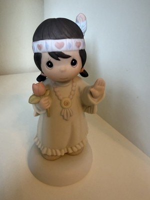 1992 Precious Moments Bless-um You Figurine Native American Girl #527335