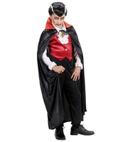 Umhang Schwarz Rot Vampir Kinderumhang Kinder Cape Halloween Kindercape