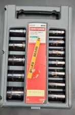 Sears Craftsman 9-15887 12 Dr Metric Deep Impact Socket Set Wcase