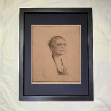 Max Pollak "Mrs, M.C, Sloss" CUSTOM FRAMED Art