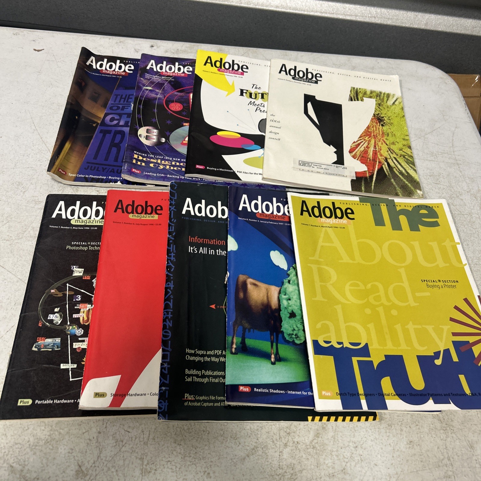 Adobe Magazine 1995 1996 1997 Lot Of 9 Issues