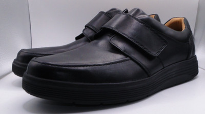 Clarks Shoes Men's 13 M Loafer Un Abode Strap Leather Hook & Loop Black