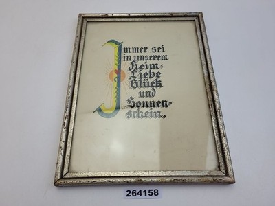 Wandbild Spruch Liebe Glück Sonnenschein Glasscheibe Holzrahmen Deko #264158