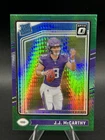 2024 Panini Donruss Optic - Rated Rookie J.J. McCarthy #235 Green Hyper Prizm...