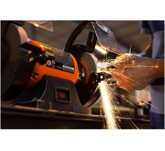 WEN Products 2.1-Amp 6-Inch Single Speed Bench Grinder with Flexible Work Light