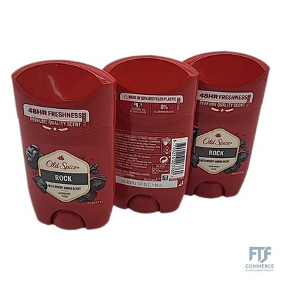 3 x Old Spice Rock Antitranspirant Deodorant Stick je 50ml reduziert Schweiß
