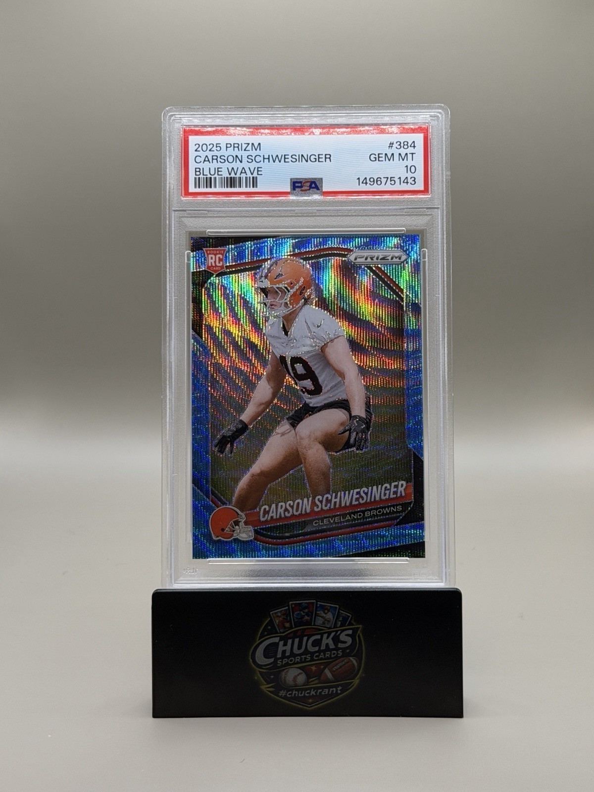 Carson Schwesinger Panini Prizm #384 Blue Wave