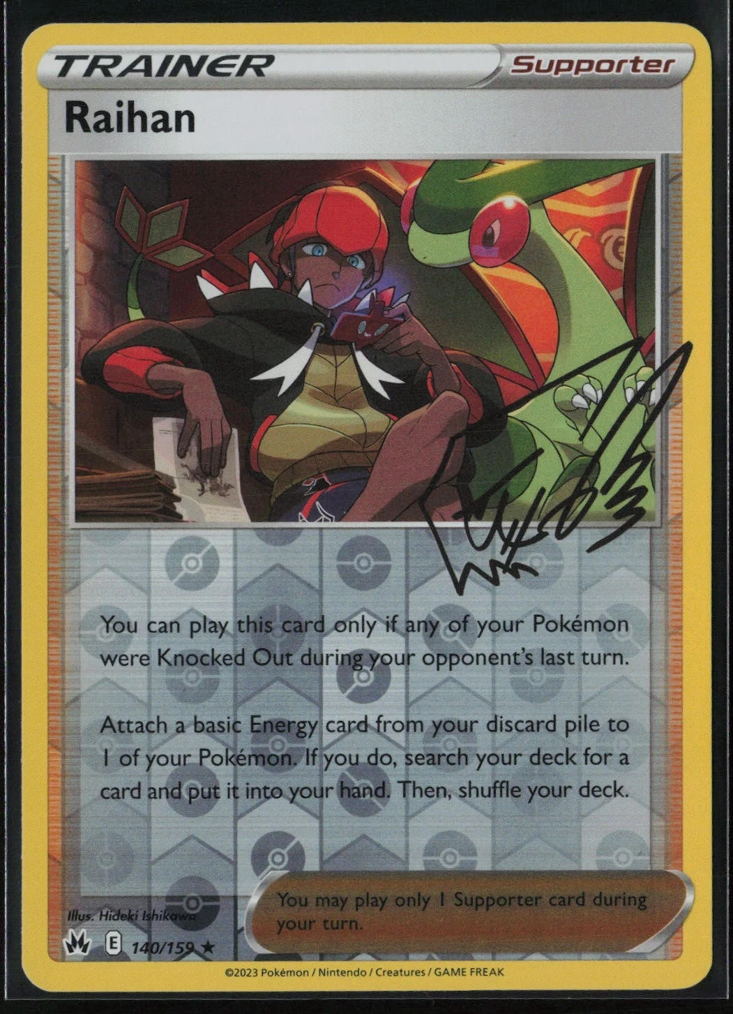 Raihan 140/159 Pokemon Crown Zenith Rare Near Mint Reverse Holo (FREE S&H)