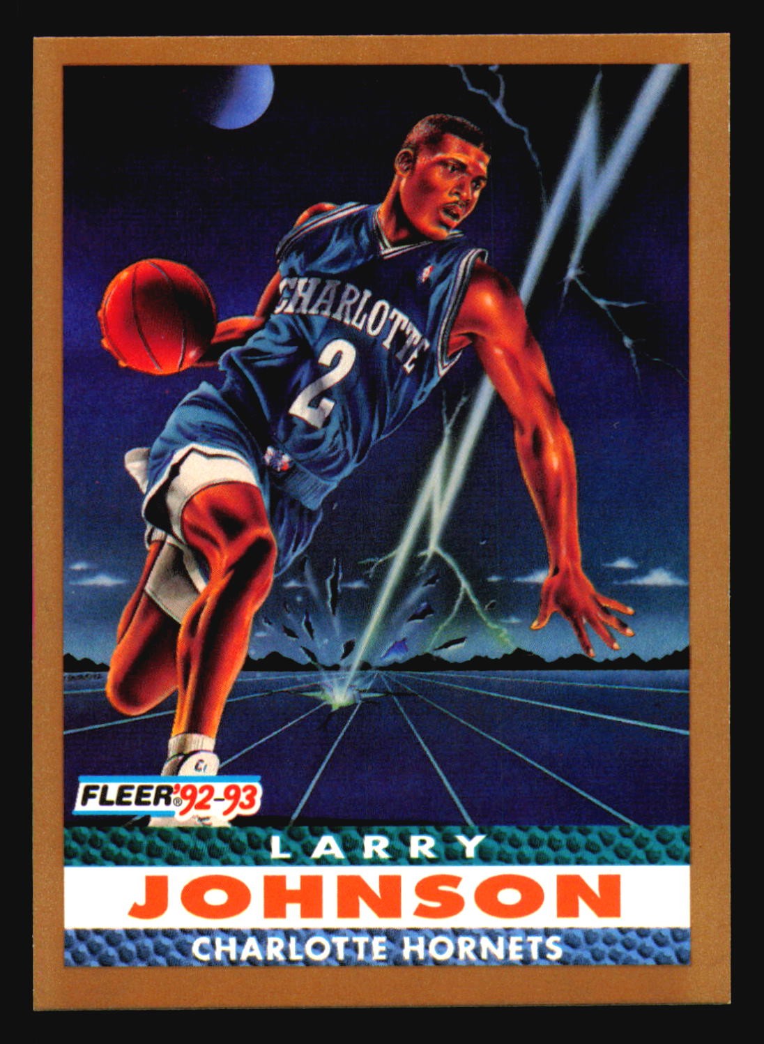 Larry Johnson 1992-93 Fleer #253 Charlotte Hornets