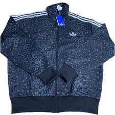 NEW Adidas Originals Firebird Loose Fit Leopard Track Jacket JV7579. Medium