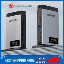 USB C Dock Dual HDMI Docking Station Displayport 140W PD/RJ45/10G USB-C/USB3.0