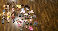 Lil Bratz Mega Lot - 6 Mini Dolls With 20 Outfits Tops Skirts Hats