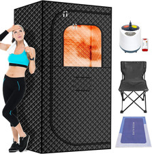 Portable Steam Sauna with Remote  Folding Chair - Relax Anywhere 
