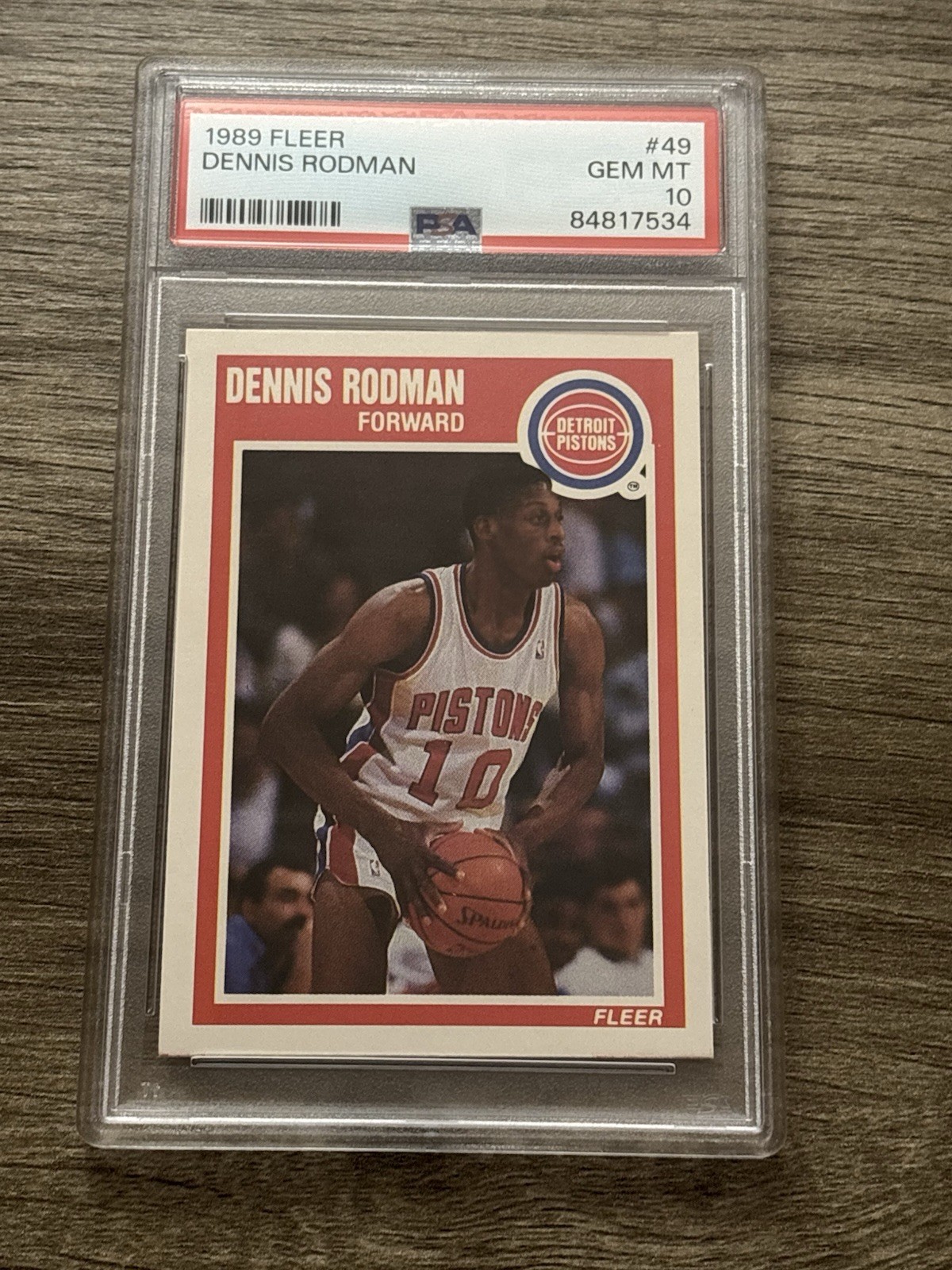 1989-90 Fleer Dennis Rodman Detroit Pistons  PSA 10 🔥