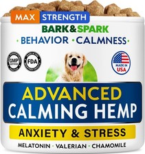 Advanced Calming Chews for Dogs - Hemp Chew  Melatonin - Anxiety Relief - Sl...