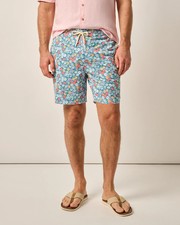 johnnie-O The Half Elastic 7" Surf Shorts Lake Size M MC-7839261