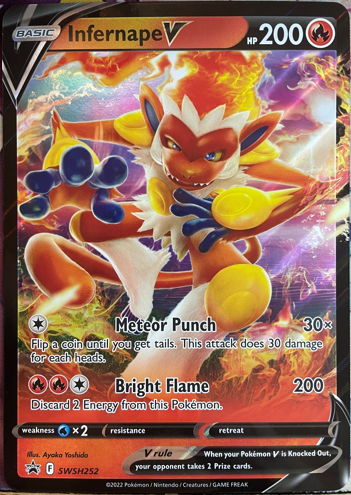 Infernape V Black Star Promo *Jumbo Card* - SWSH252 -  Pokemon 2022
