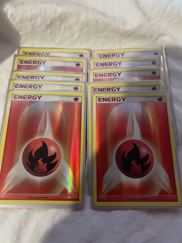 Pokémon TCG Fire Energy Holofoil 2007-2008 League Promo NM X10