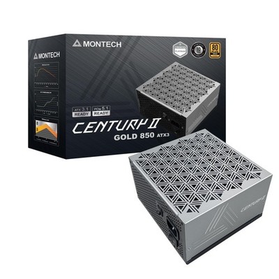Century II - 850W High-End ATX Gaming Power Supply - 80 Plus Gold & Cybenetic...