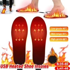 Cuttable Electric Heated Insoles USB Feet Heater Foot Pads Winter Warmer Insole