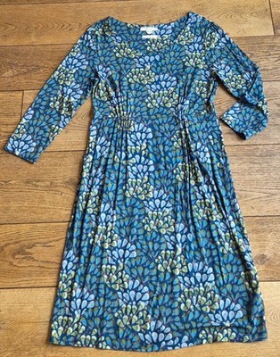 Süßes Jerseykleid Shirtkleid Kleid Blau Grün WHITE STUFF Gr 40 L