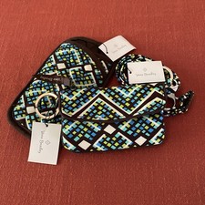 Vera Bradley Rain Forest Lot Jen Zip ID Breakaway Lanyard Double Eye Case NEW